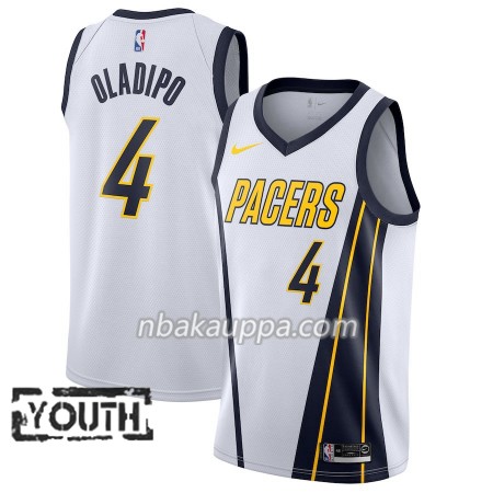 Indiana Pacers Victor Oladipo 4 2018-19 Nike Valkoinen Pelipaidat Swingman - Lasten